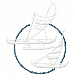 Boats Embroidery Design 12 Boats Embroidery Design 12